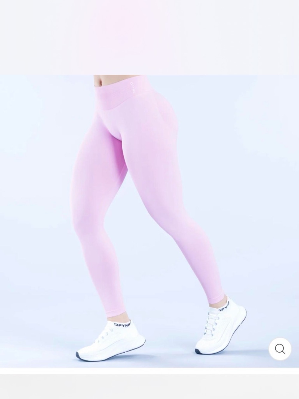 High-Waist Seamless Leggings in Light Pink